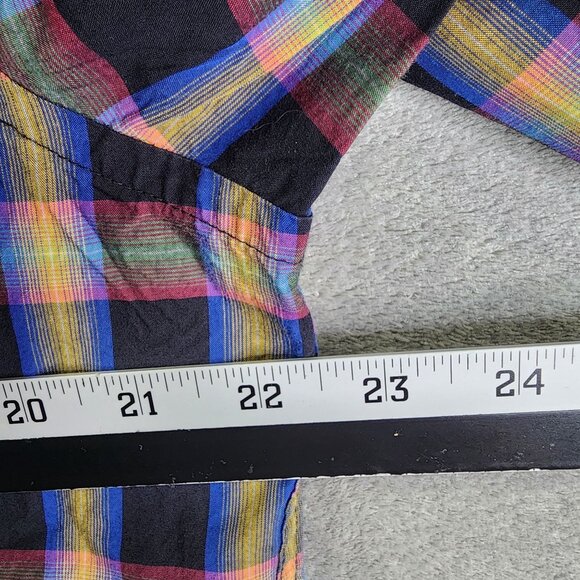 Mens Perry Ellis Multicolor Dress Shirt Slim Fit Button Down Long Sleeve Size L - Picture 6 of 8